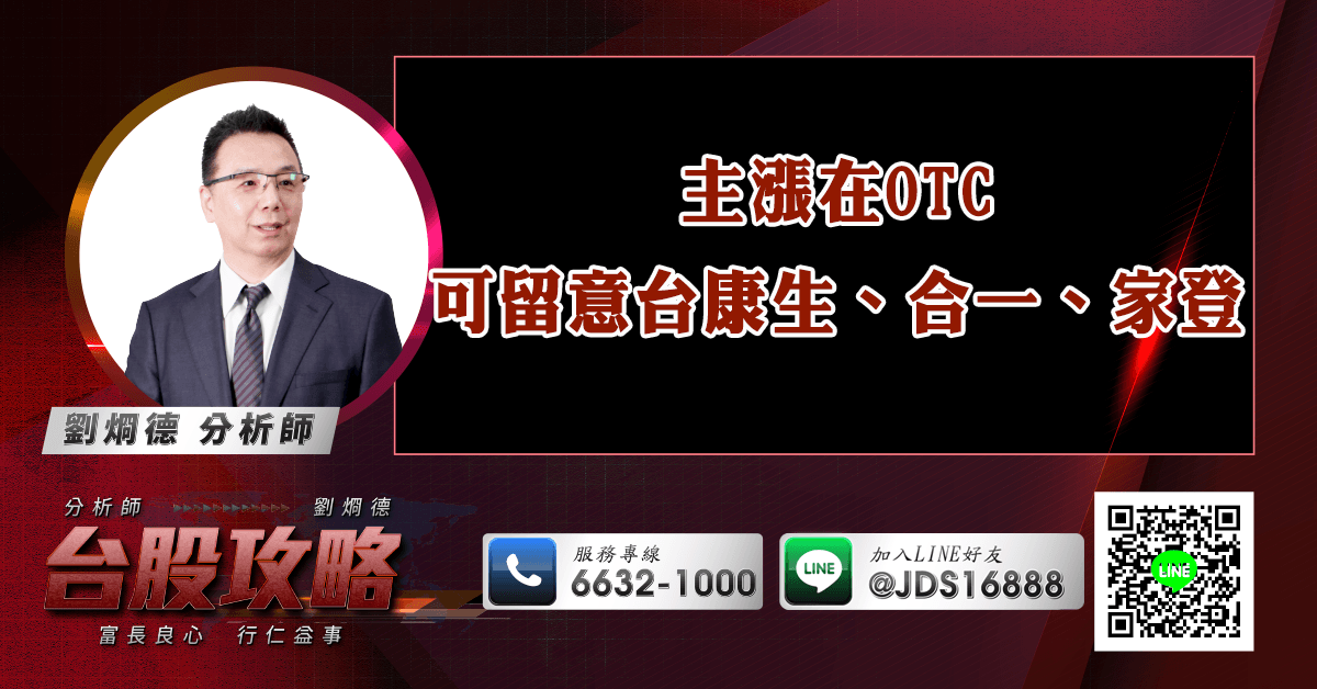 主漲在OTC 可留意台康生 合一 家登 (圖)